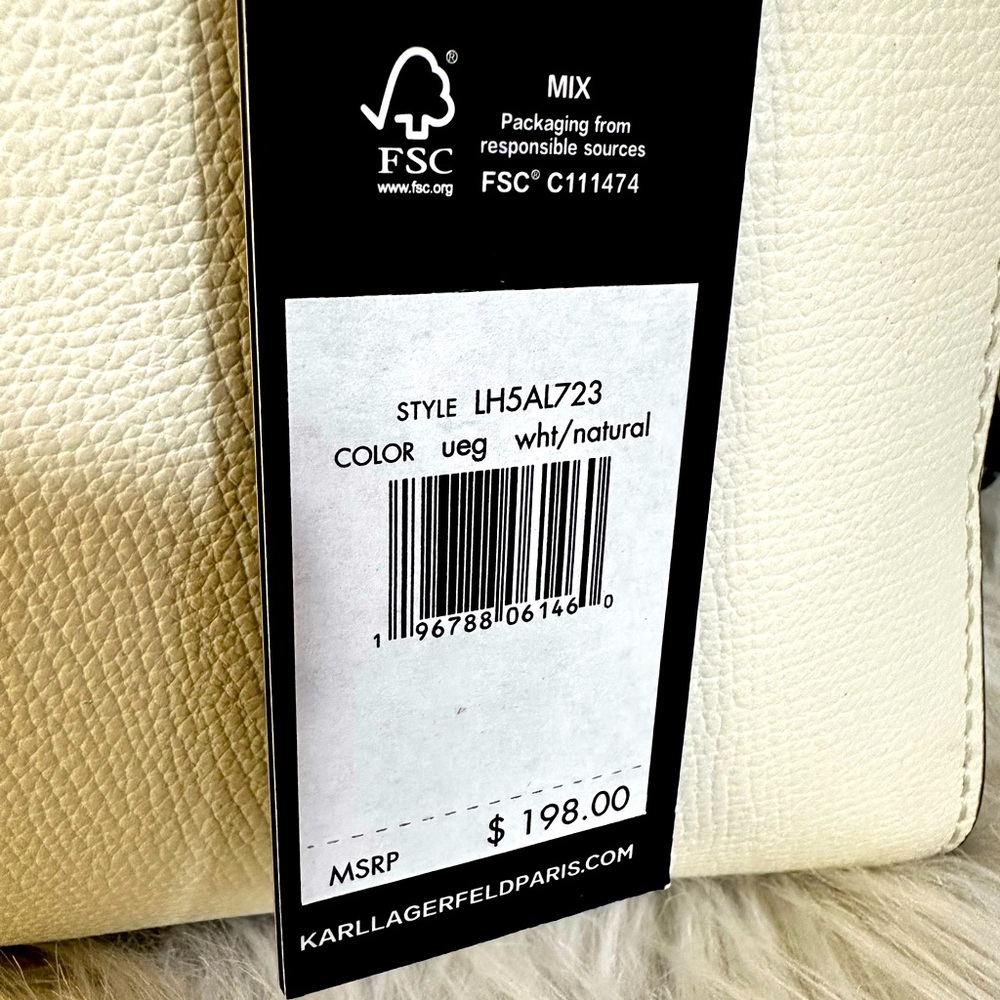 NWT Karl Lagerfeld Paris Sables Trendy‎ Cottagecore Style Crossbody Bucket Bag - Picture 4 of 7